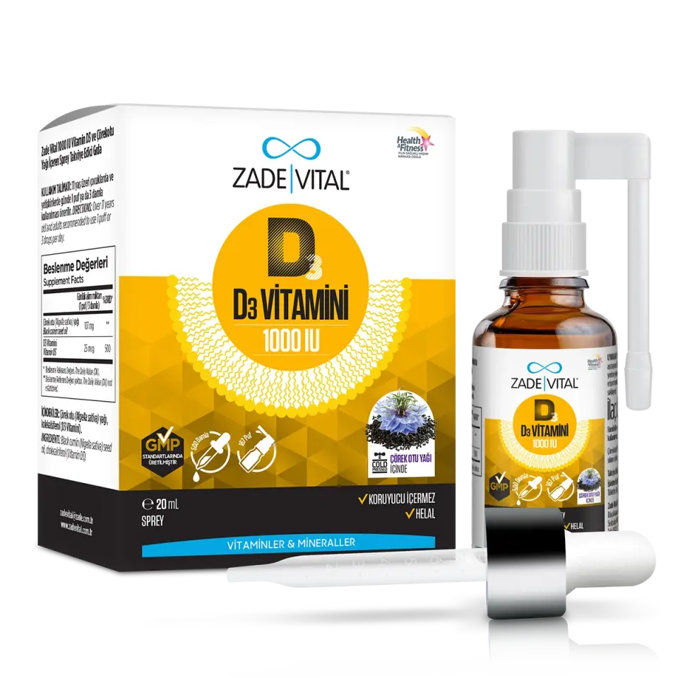Zade Vital D3 Vitamini + Çörek Otu Yağı